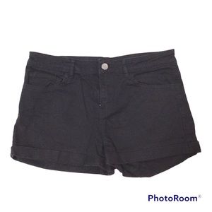 H&M Black Women’s Denim Shorts High Waisted Size US6